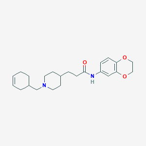 3-[1-(3-cyclohexen-1-ylmethyl)-4-piperidinyl]-N-(2,3-dihydro-1,4-benzodioxin-6-yl)propanamide