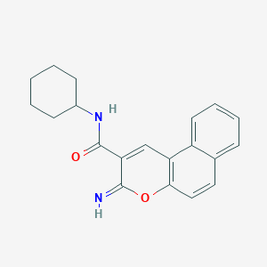 N-cyclohexyl-3-imino-3H-benzo[f]chromene-2-carboxamide