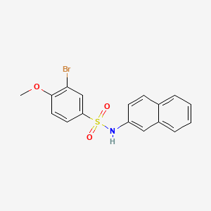 molecular formula C17H14BrNO3S B5979846 3-bromo-4-methoxy-N-2-naphthylbenzenesulfonamide CAS No. 6010-85-1