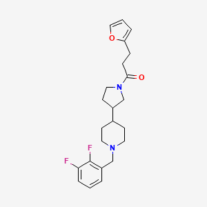 1-(2,3-difluorobenzyl)-4-{1-[3-(2-furyl)propanoyl]-3-pyrrolidinyl}piperidine