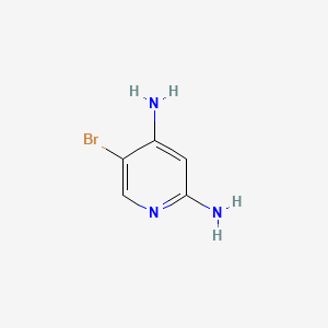 molecular formula C5H6BrN3 B597986 5-溴吡啶-2,4-二胺 CAS No. 1201784-84-0