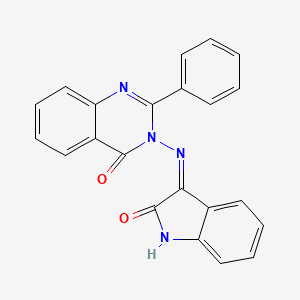 3-[(2-oxo-1,2-dihydro-3H-indol-3-ylidene)amino]-2-phenyl-4(3H)-quinazolinone