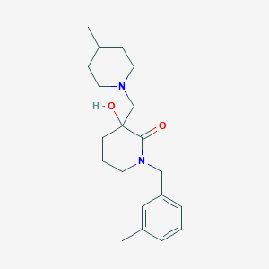 3-hydroxy-1-(3-methylbenzyl)-3-[(4-methyl-1-piperidinyl)methyl]-2-piperidinone