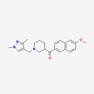 {1-[(1,3-dimethyl-1H-pyrazol-4-yl)methyl]-3-piperidinyl}(6-methoxy-2-naphthyl)methanone