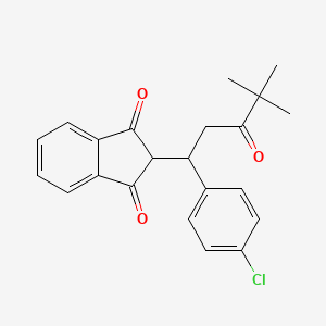 molecular formula C22H21ClO3 B5979962 2-[1-(4-chlorophenyl)-4,4-dimethyl-3-oxopentyl]-1H-indene-1,3(2H)-dione 