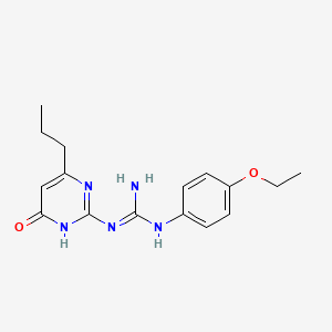 molecular formula C16H21N5O2 B5979991 N-(4-ethoxyphenyl)-N'-(6-oxo-4-propyl-1,6-dihydro-2-pyrimidinyl)guanidine 