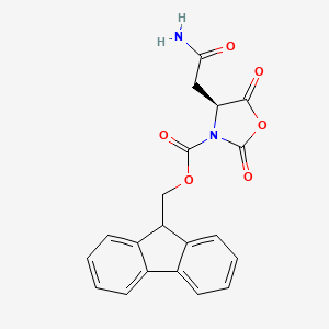 (S)-(9H-Fluoren-9-yl)methyl 4-(2-amino-2-oxoethyl)-2,5-dioxooxazolidine-3-carboxylate