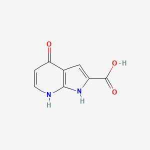 molecular formula C8H6N2O3 B598001 4-hydroxy-1H-pyrrolo[2,3-b]pyridine-2-carboxylic acid CAS No. 1204476-01-6