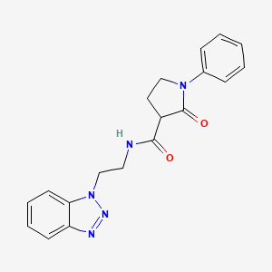 N-[2-(1H-1,2,3-benzotriazol-1-yl)ethyl]-2-oxo-1-phenyl-3-pyrrolidinecarboxamide