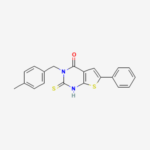 2-mercapto-3-(4-methylbenzyl)-6-phenylthieno[2,3-d]pyrimidin-4(3H)-one