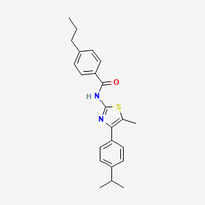 N-[4-(4-isopropylphenyl)-5-methyl-1,3-thiazol-2-yl]-4-propylbenzamide