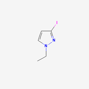 molecular formula C5H7IN2 B598008 1-乙基-3-碘-1H-吡唑 CAS No. 1202781-34-7