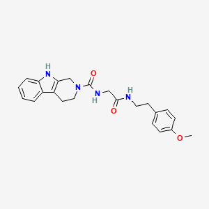 N-(2-{[2-(4-methoxyphenyl)ethyl]amino}-2-oxoethyl)-1,3,4,9-tetrahydro-2H-beta-carboline-2-carboxamide