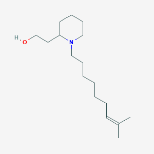 molecular formula C17H33NO B5980108 2-[1-(8-methyl-7-nonen-1-yl)-2-piperidinyl]ethanol 