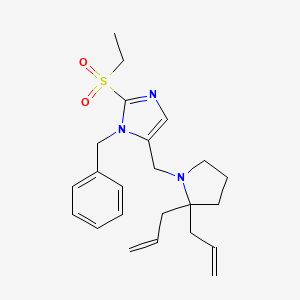 1-Benzyl-5-[[2,2-bis(prop-2-enyl)pyrrolidin-1-yl]methyl]-2-ethylsulfonylimidazole