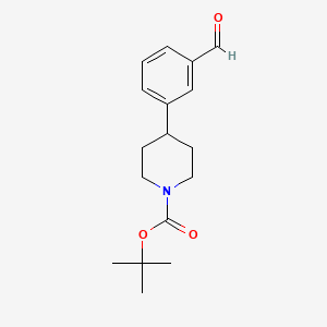 molecular formula C17H23NO3 B598014 叔丁基 4-(3-甲酰苯基)哌啶-1-羧酸盐 CAS No. 1198285-38-9