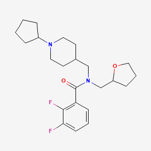 N-[(1-cyclopentyl-4-piperidinyl)methyl]-2,3-difluoro-N-(tetrahydro-2-furanylmethyl)benzamide