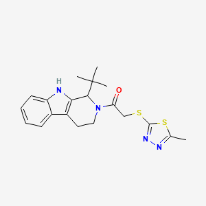 1-tert-butyl-2-{[(5-methyl-1,3,4-thiadiazol-2-yl)thio]acetyl}-2,3,4,9-tetrahydro-1H-beta-carboline