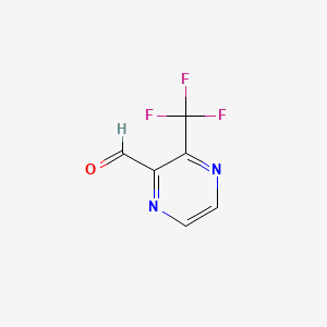 molecular formula C6H3F3N2O B598016 3-(Trifluoromethyl)pyrazine-2-carbaldehyde CAS No. 1197238-20-2