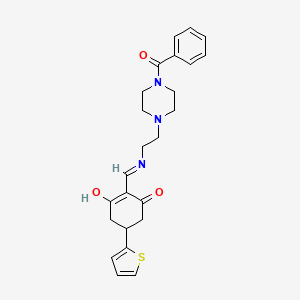 2-({[2-(4-benzoylpiperazin-1-yl)ethyl]amino}methylidene)-5-(thiophen-2-yl)cyclohexane-1,3-dione