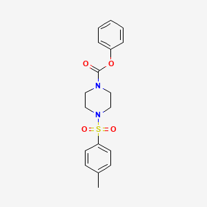 molecular formula C18H20N2O4S B5980189 phenyl 4-[(4-methylphenyl)sulfonyl]-1-piperazinecarboxylate 