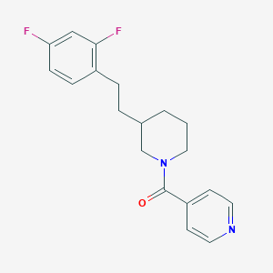 4-({3-[2-(2,4-difluorophenyl)ethyl]-1-piperidinyl}carbonyl)pyridine