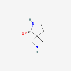 molecular formula C6H10N2O B598023 2,6-二氮杂螺[3.4]辛烷-5-酮 CAS No. 1203797-62-9
