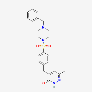 4-{4-[(4-benzyl-1-piperazinyl)sulfonyl]benzyl}-6-methyl-3(2H)-pyridazinone