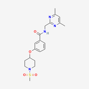 N-[(4,6-dimethyl-2-pyrimidinyl)methyl]-3-{[1-(methylsulfonyl)-4-piperidinyl]oxy}benzamide