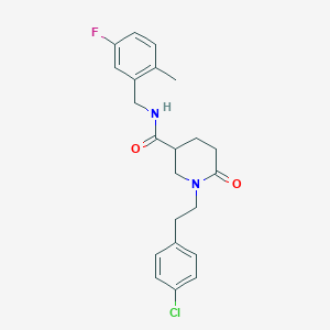 1-[2-(4-chlorophenyl)ethyl]-N-(5-fluoro-2-methylbenzyl)-6-oxo-3-piperidinecarboxamide