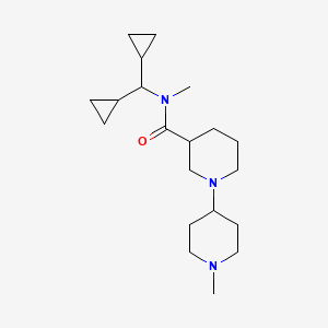 N-(dicyclopropylmethyl)-N,1'-dimethyl-1,4'-bipiperidine-3-carboxamide