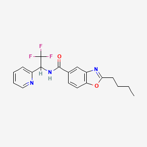 2-butyl-N-[2,2,2-trifluoro-1-(2-pyridinyl)ethyl]-1,3-benzoxazole-5-carboxamide