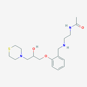 molecular formula C18H29N3O3S B5980280 N-[2-({2-[2-hydroxy-3-(4-thiomorpholinyl)propoxy]benzyl}amino)ethyl]acetamide 