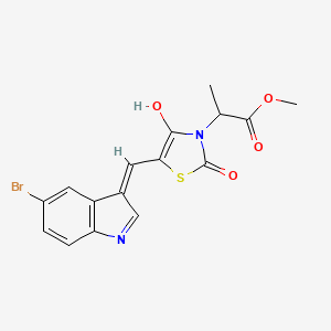 methyl 2-{5-[(5-bromo-1H-indol-3-yl)methylene]-2,4-dioxo-1,3-thiazolidin-3-yl}propanoate