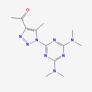 1-{1-[4,6-bis(dimethylamino)-1,3,5-triazin-2-yl]-5-methyl-1H-1,2,3-triazol-4-yl}ethanone