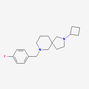 molecular formula C19H27FN2 B5980294 2-cyclobutyl-7-(4-fluorobenzyl)-2,7-diazaspiro[4.5]decane 