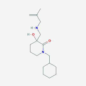 molecular formula C17H30N2O2 B5980312 1-(cyclohexylmethyl)-3-hydroxy-3-{[(2-methyl-2-propen-1-yl)amino]methyl}-2-piperidinone 