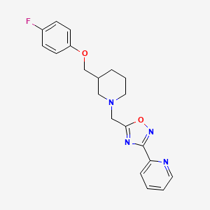 2-[5-({3-[(4-fluorophenoxy)methyl]-1-piperidinyl}methyl)-1,2,4-oxadiazol-3-yl]pyridine