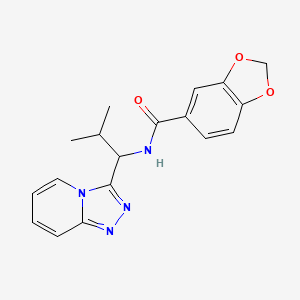 N-(2-methyl-1-[1,2,4]triazolo[4,3-a]pyridin-3-ylpropyl)-1,3-benzodioxole-5-carboxamide