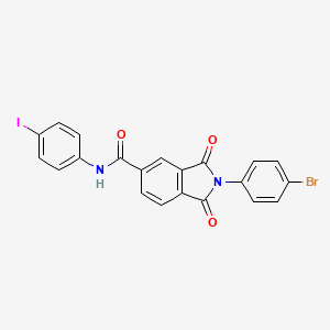 molecular formula C21H12BrIN2O3 B5980351 2-(4-bromophenyl)-N-(4-iodophenyl)-1,3-dioxo-5-isoindolinecarboxamide 