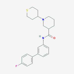 N-(4'-fluoro-3-biphenylyl)-1-(tetrahydro-2H-thiopyran-4-yl)-3-piperidinecarboxamide