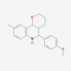 5-(4-methoxyphenyl)-9-methyl-3,4,4a,5,6,10b-hexahydro-2H-pyrano[3,2-c]quinoline