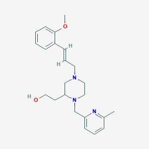 molecular formula C23H31N3O2 B5980405 2-{4-[(2E)-3-(2-methoxyphenyl)-2-propen-1-yl]-1-[(6-methyl-2-pyridinyl)methyl]-2-piperazinyl}ethanol 