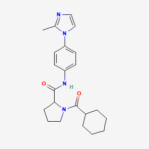 1-(cyclohexylcarbonyl)-N-[4-(2-methyl-1H-imidazol-1-yl)phenyl]prolinamide