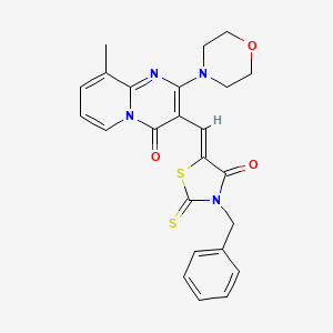 3-[(3-benzyl-4-oxo-2-thioxo-1,3-thiazolidin-5-ylidene)methyl]-9-methyl-2-(4-morpholinyl)-4H-pyrido[1,2-a]pyrimidin-4-one