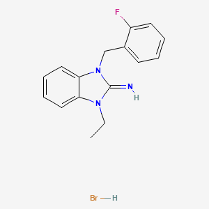 1-ethyl-3-(2-fluorobenzyl)-1,3-dihydro-2H-benzimidazol-2-imine hydrobromide