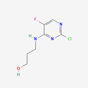 molecular formula C7H9ClFN3O B598044 3-(2-Chloro-5-fluoro-pyrimidin-4-ylamino)-propan-1-ol CAS No. 16145-15-6