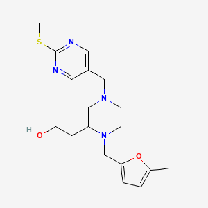 2-(1-[(5-methyl-2-furyl)methyl]-4-{[2-(methylthio)-5-pyrimidinyl]methyl}-2-piperazinyl)ethanol