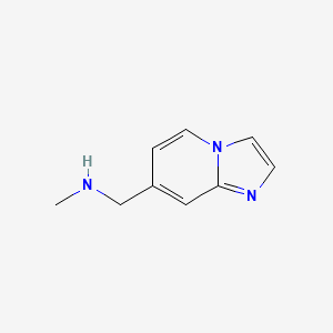 molecular formula C9H11N3 B598045 (imidazo[1,2-a]pyridin-7-yl)-N-methylmethanamine CAS No. 1204298-77-0