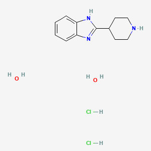 molecular formula C12H21Cl2N3O2 B5980457 2-(4-piperidinyl)-1H-benzimidazole dihydrochloride dihydrate 